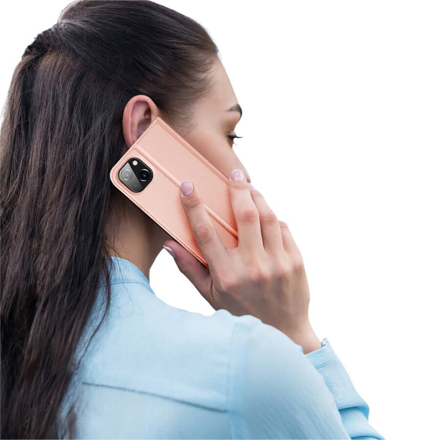 Dux Ducis Skin Pro kabura etui pokrowiec z klapką iPhone 14 Max różowy