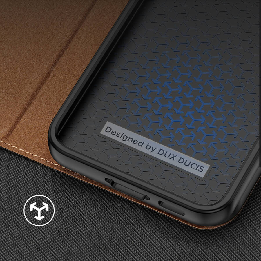 Dux Ducis Skin X2 etui Samsung Galaxy S23+ pokrowiec z klapką portfel podstawka brązowe
