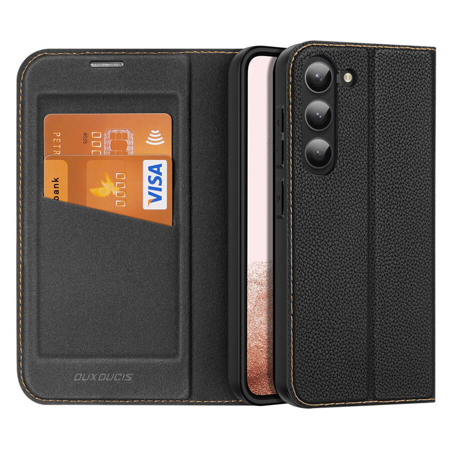 Dux Ducis Skin X2 etui Samsung Galaxy S23+ pokrowiec z klapką portfel podstawka czarne