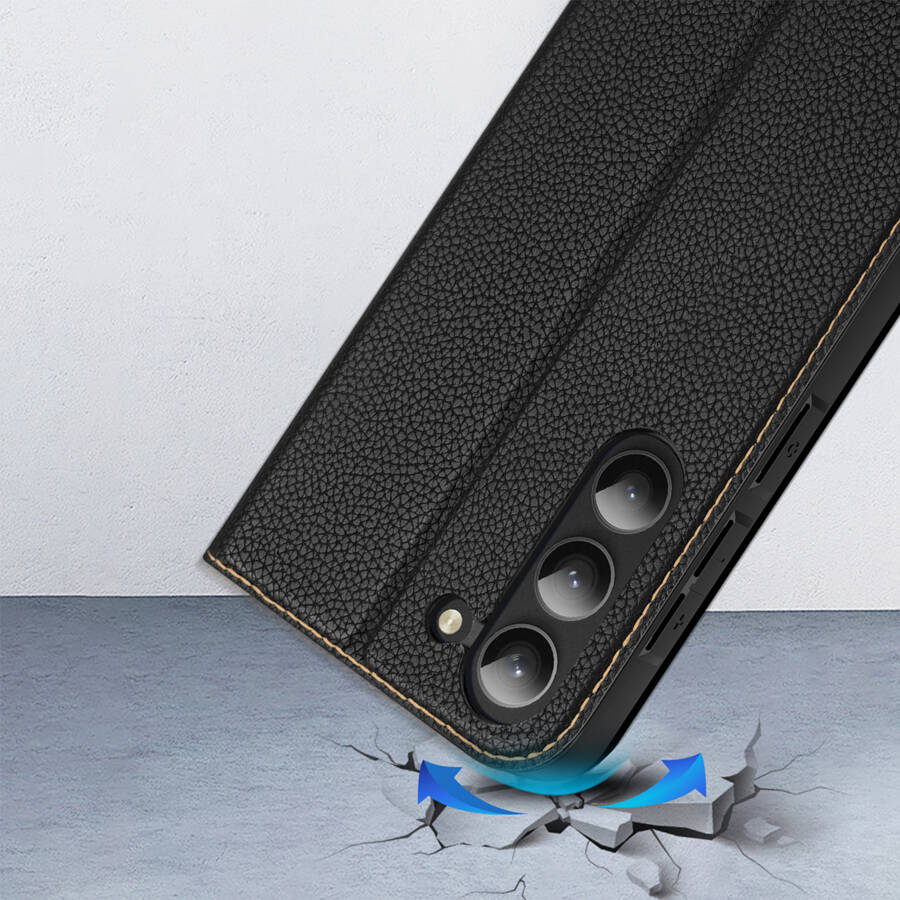 Dux Ducis Skin X2 etui Samsung Galaxy S23+ pokrowiec z klapką portfel podstawka czarne