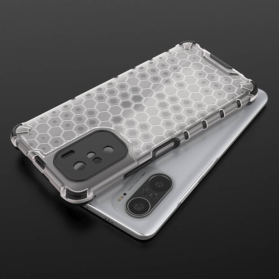 Honeycomb etui pancerny pokrowiec z żelową ramką Xiaomi Redmi K40 Pro+ / K40 Pro / K40 / Poco F3 czarny