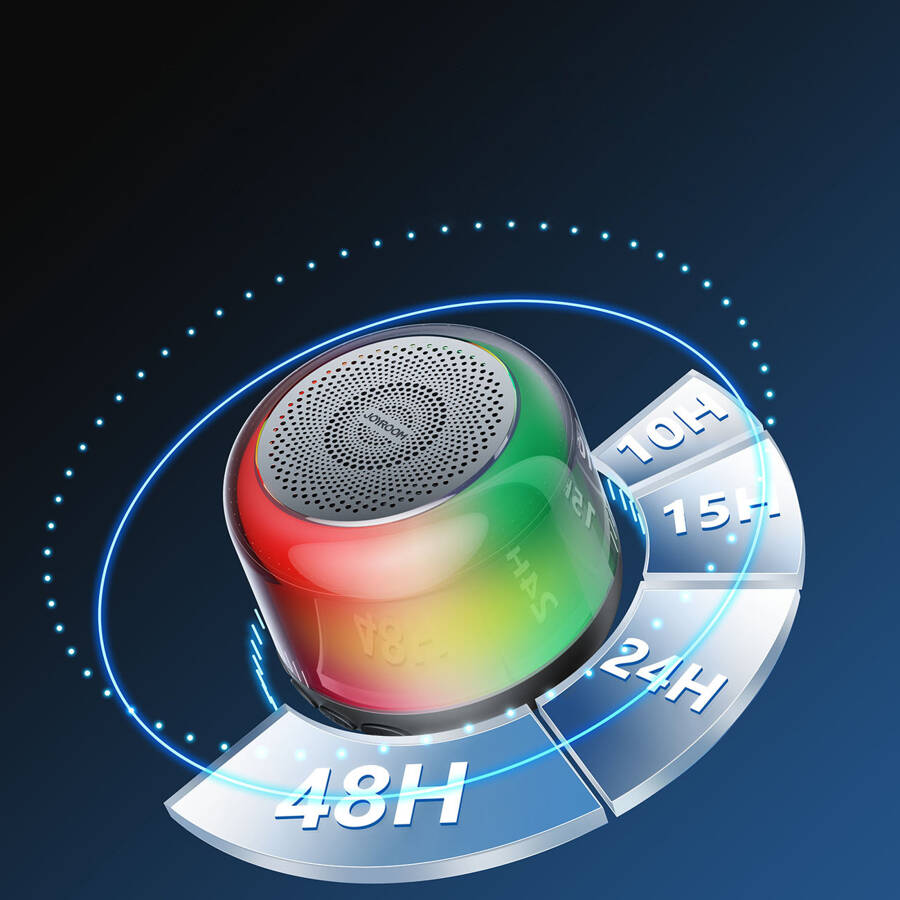 Joyroom głośnik bezprzewodowy Bluetooth 5.1 RGB czarny (JR-ML03)