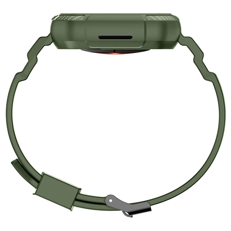 Kingxbar CYF537 2w1 pancerne etui Apple Watch SE, 8, 7, 6, 5, 4, 3, 2, 1 (45, 44, 42 mm) z paskiem zielone