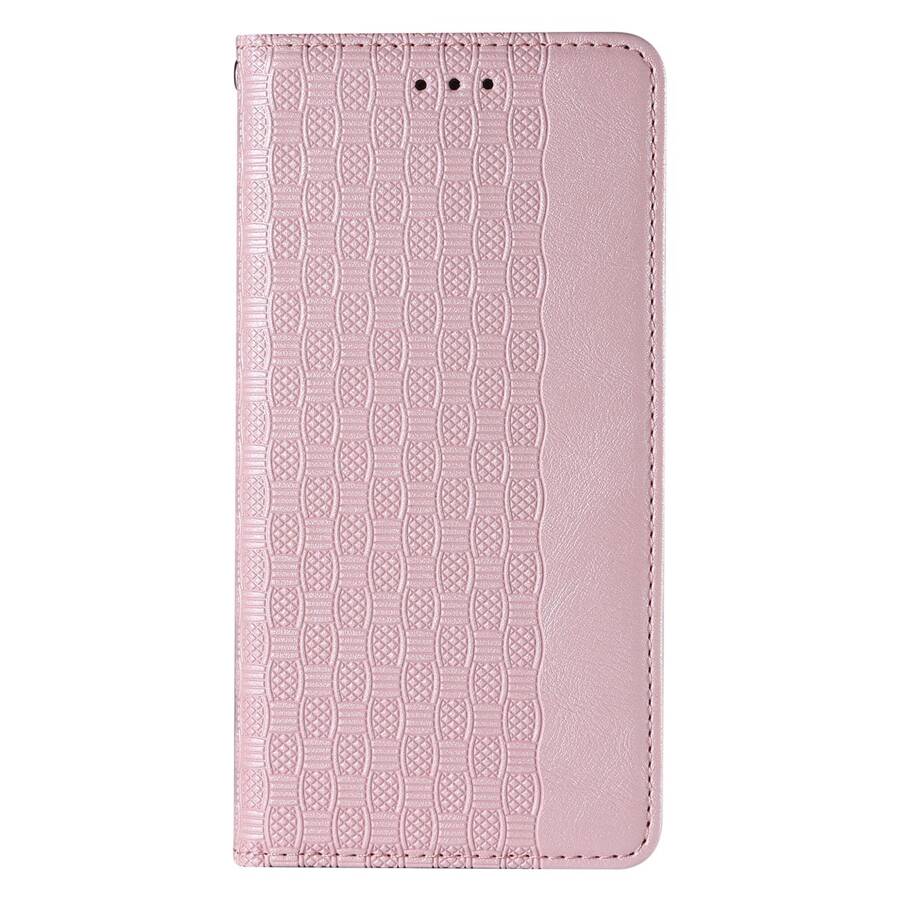 Magnet Strap Case etui do Samsung Galaxy S22+ (S22 Plus) pokrowiec portfel + mini smycz zawieszka różowy