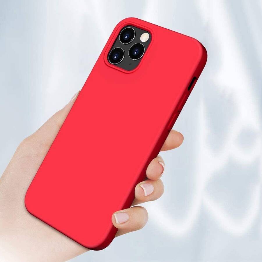 Silicone Case elastyczne silikonowe etui pokrowiec iPhone 13 Pro czerwony