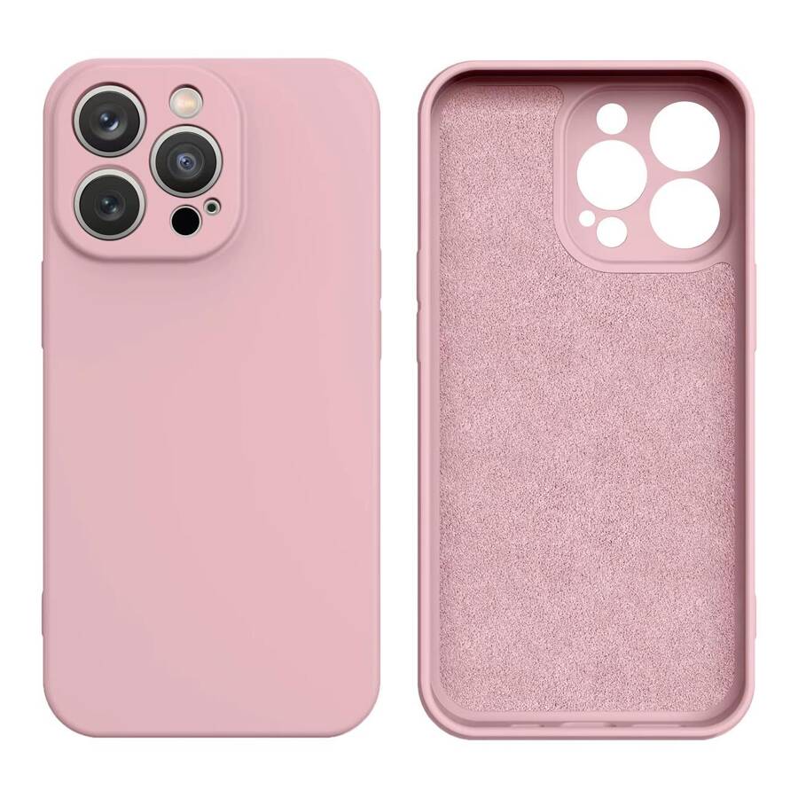 Silicone case etui iPhone 13 Pro Max silikonowy pokrowiec różowe