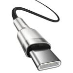 Baseus Cafule Metal Data kabel USB Typ C - USB Typ C 100 W (20 V / 5 A) Power Delivery 1 m czarny (CATJK-C01)